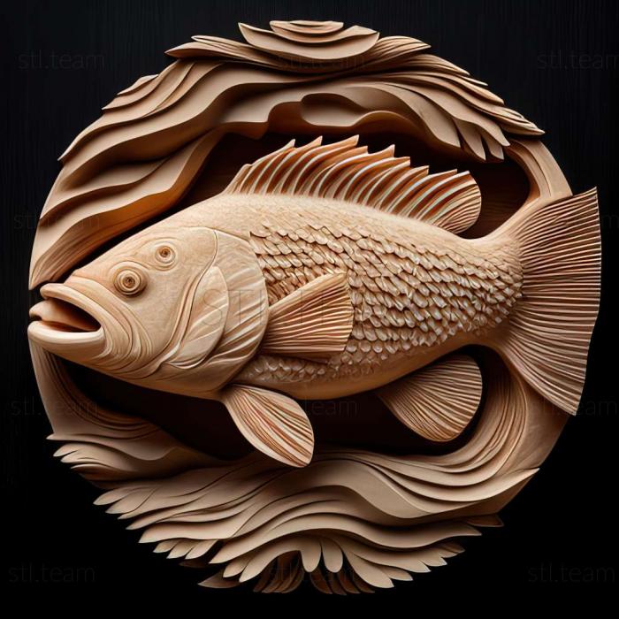 3D модель Риба макропод (STL)